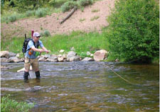 Stream Flow and Fly Fishing: illustration of stage-discharge relationship 